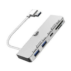 Acheter Universal HC413 Aluminium USB 3.0 Hub Type-C Hub TF / SD Carte Reader USB Adaptateur pour l'imprimante de la caméra du téléphone IMAC U