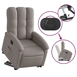 Acheter vidaXL Fauteuil inclinable taupe tissu