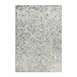 Paris Prix Tapis Patchwork Fait Main Rocket Gris & Argent 120 x 170 cm