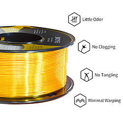 None Filament PLA ERYONE Ultra Silk pour imprimante 3D 1 kg (2,2 lbs) / Bobine - Or