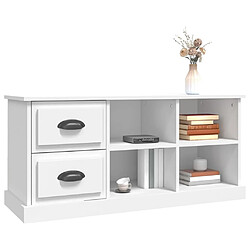 Acheter Maison Chic Meuble TV scandinave - Banc TV pour salon blanc 102x35,5x47,5 cm bois d'ingénierie -MN94655