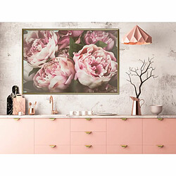 Paris Prix Affiche Murale Encadrée Pastel Peonies 90 x 60 cm Or