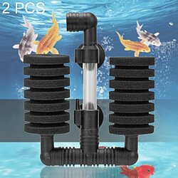 Wewoo Coton biochimique muet pneumatique double de mur de l'aquarium fixé au mur de 2 PCS