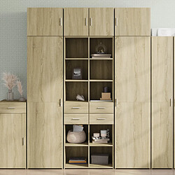 vidaXL Buffet haut chêne sonoma 70x42,5x185 cm bois d'ingénierie