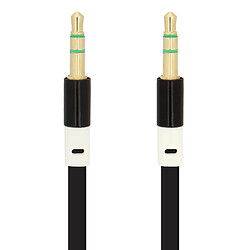 Avis Avizar Câble Audio Auxiliaire Double Jack Mâle / Mâle 3.5mm Longueur 1m - Noir