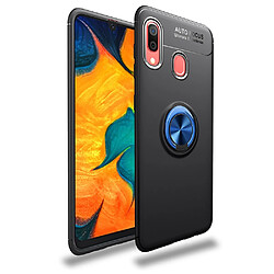 Wewoo Coque Souple TPU Antichoc pour Galaxy A40 avec support invisible Noir Bleu