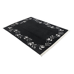 Vidal Tapis de laine 206x150 noir Darya