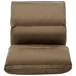 Acheter vidaXL Chaise pliable de sol Taupe Microfibre