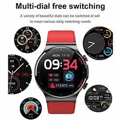 Acheter E300 Smart Watch Tft Ecg Hr Surveillance De L'Oxygène Sanguin De La Pression Artérielle Smart Watch Red Tpu