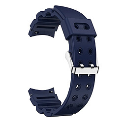 Bracelet de montre en silicone 20MM compatible Samsung Galaxy Watch5/4 Classic (Bleu Nuit)