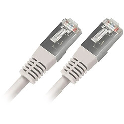 APM Cordon RJ45 CAT.6 FTP Droit - Blanc - 3m