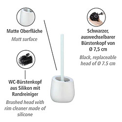 WENKO Brosse WC design Badi en céramique - Blanc