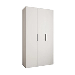 Abiks Meble Armoire à portes battantes Como 4 245,5/130/40 3 portes (blanc/noir)