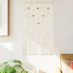 vidaXL Cintre mural en macramé 40x80 cm Coton