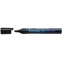 Schneider 233 Lot de 10 marqueurs permanents rechargeables 1+5 mm avec corps aluminium (Noir) (Import Royaume Uni)