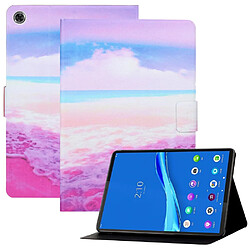 Etui en PU avec support et porte-cartes marbre pour votre Samsung Galaxy Tab A8 10.5 (2021) X205/X200