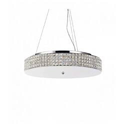 Ideal Lux Suspension Chromée en cristal ROMA 12 ampoules