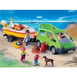 Playmobil® City Life - Voiture familiale avec remorque porte-bateaux