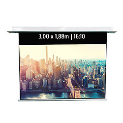 Kimex Ecran de projection motorisé encastrable 3,00 x 1,88m - Format 16:10 - Wi-Fi