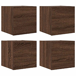 vidaXL Meubles TV muraux 4 pcs Chêne marron 30,5x30x30 cm