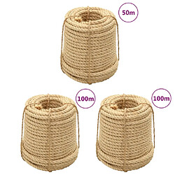 vidaXL Cordes en sisal 3 pcs 20 mm