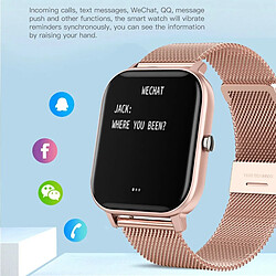 Universal Montre intelligente à écran tactile complet pour hommes et femmes Sport Multifonction Surveillance de la fréquence cardiaque Fitness Smartwatch Huawei | Smartwatch (or rose) pas cher