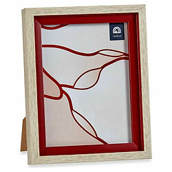 Gift Decor Cadre photo 16515 Rouge Marron 18,8 x 2 x 24 cm Verre Bois Plastique