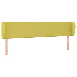 vidaXL Tête de lit avec oreilles Vert 163x23x78/88 cm Tissu