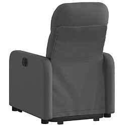 Avis vidaXL Fauteuil inclinable électrique gris foncé tissu