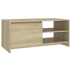 vidaXL Table basse chêne sonoma 102x50x45 cm bois d'ingénierie