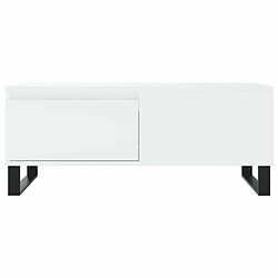 Maison Chic Table basse,Table Console Table d'appoint, Table pour salon Blanc 90x50x36,5 cm Bois d'ingénierie -MN77458 pas cher