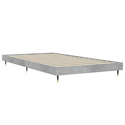 Maison Chic Lit adulte - Lit simple Cadre de lit,Structure du lit Contemporain gris béton 90x200 cm bois d'ingénierie -MN12926 pas cher