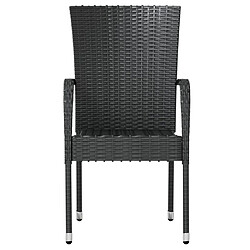 Acheter Maison Chic Mobilier à dîner 3 pcs de jardin - Ensemble table et chaises d'extérieur - Salon/Mobilier de jardin classique Résine tressée Noir -MN62136