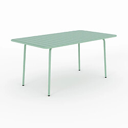 Rendez Vous Deco Table de jardin Yumi en métal vert clair 6 personnes