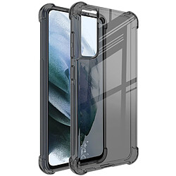 Imak Coque en TPU Couverture Antichoc Flexible transparent noir pour votre Samsung Galaxy S21 FE