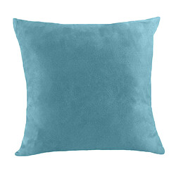 Acheter Housse De Coussin En Velours Doux Taie D'oreiller Couleur Unie Bleu Clair-45x45cm