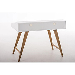 Decoshop26 Bureau style scandinave avec tiroirs et étagère 110 cm de longueur BUR10198