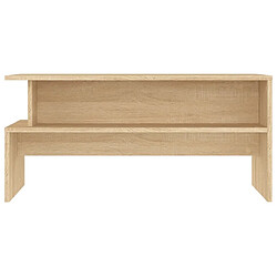 Avis vidaXL Table basse chêne sonoma 90x55x42,5 cm bois d'ingénierie