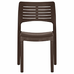 Acheter Maison Chic Lot de 2 Chaises de jardin,Fauteuil d'extérieur Moka Polypropylène -MN82893