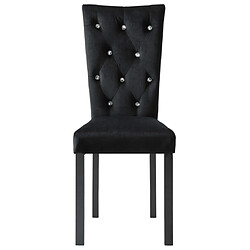 Avis Decoshop26 Lot de 2 chaises de salle à manger cuisine design contemporain velours noir CDS020897