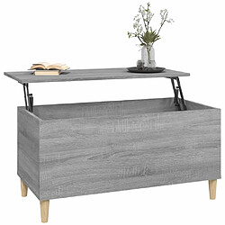 Maison Chic Tabls basse,Table Console pour salon Sonoma gris 90x44,5x45 cm Bois d'ingénierie -MN34064 pas cher