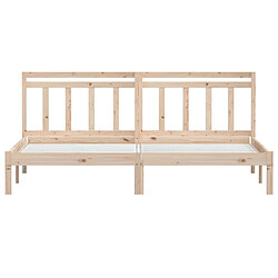 Avis vidaXL Cadre de lit sans matelas bois massif 200x200 cm