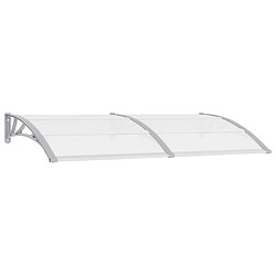 vidaXL Auvent de porte Gris et transparent 200x75 cm PC