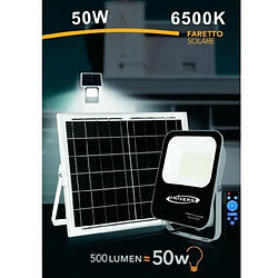 Tradex SOLAIRE LED 50WATT TÉLÉCOMMANDE IP65 LUMIÈRE BLANCHE FROIDE 6500K FSO-50W