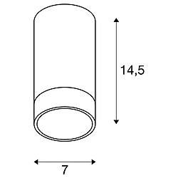 Acheter Plafonnier intérieur SLV ASTINA, noir mat, GU10/QPAR51, 10W max