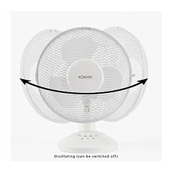 Ventilateur de table 23cm Bomann VL 1137 CB Blanc pas cher