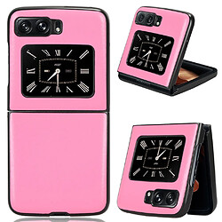 Coque en TPU + PU anti-rayures, anti-chocs pour votre Motorola Moto Razr 2022 5G - rose