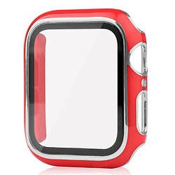 Coque en TPU électroplaqué, rouge/argent pour votre Apple Watch Series 7 41mm