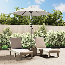 vidaXL Parasol Blanc sable 200x224 cm Aluminium