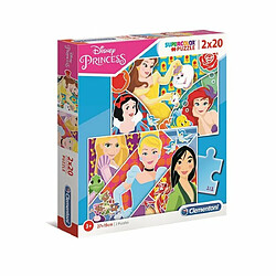 Ludendo Puzzles SuperColor 2x20 pièces Disney Princesses